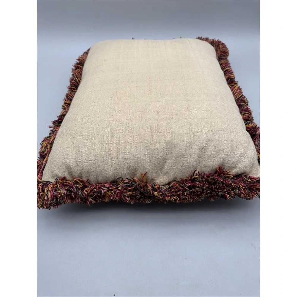 VTG Tapestry Throw Pillow Books/Reading  19
